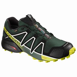 Pánske Bežecké Topánky Salomon SPEEDCROSS 4 GTX Olivovo Zelená/Čierne/Žlté,743-71380